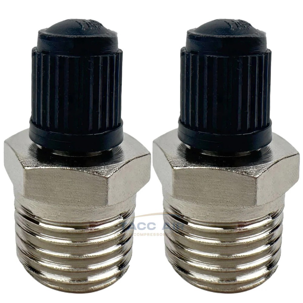 2 Pack 1/4″ Male NPT Schrader Valve Brass Tire / Receiver Tank Filler Stem
