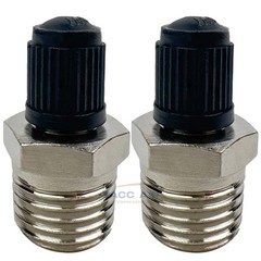 2 Pack 1/4″ Male NPT Schrader Valve Brass Tire / Receiver Tank Filler Stem