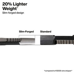 Klein Tools 12075 Slim Forged Wire Stripper / Cutter, Straight Handle