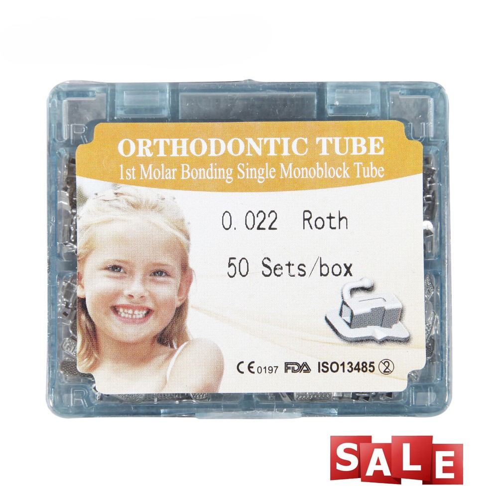 200pcs/Box Dental Buccal Tube Bondable Non-Convertible Roth 022 Monoblock FDA