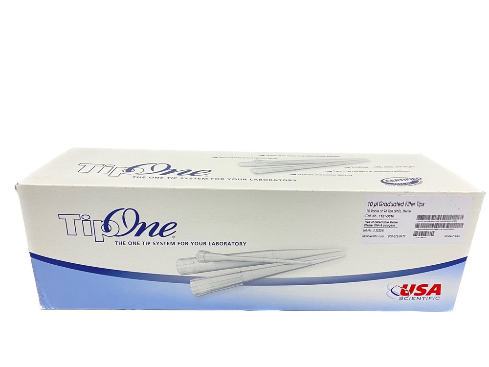 (960) USA TipOne 10uL Graduated Filter Pipette Tip Racks 96×10 1121-3810