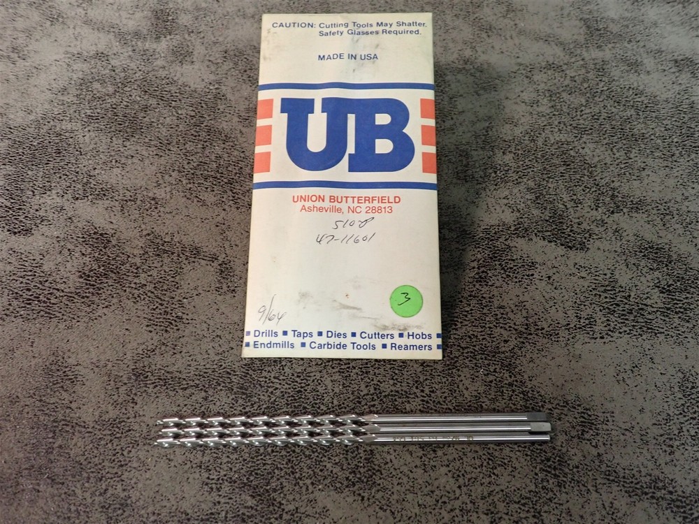 Union Butterfield 4711601 9/64″ Taper Length Parabolic Drill Bit 3 Pack (BN473)