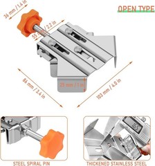 2/4PCS Right Angle Clamp Multi 90° Woodworking T-shaped Corner Clamp Open Style