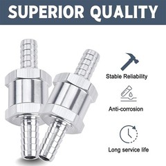 2pcs 12mm 1/2″ Fuel Non-Return One Way Check Valve Petrol Diesel Oil Aluminum