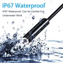 7mm Endoscope Camera with Light Dual-Lens HD Borescope IP67 Inspection Snake Cam