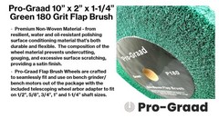 Pro-Graad 10” x 2” Green P180 Non-Woven Bench Grinder Polishing Burnishing…