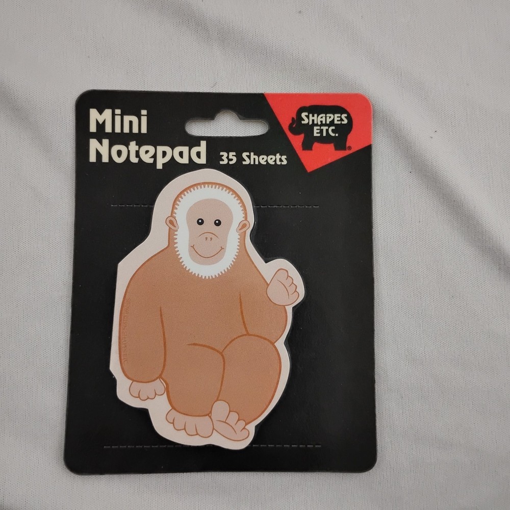 Vintage Shapes Etc. Mini Notepad 35 Sheets Monkey