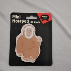 Vintage Shapes Etc. Mini Notepad 35 Sheets Monkey