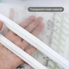 1-12Pcs Mesh Zipper Pouch Student Waterproof Zip File Bag Makeup Bag School Offi