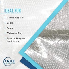 1708 Fiberglass 45/45 DBM Biaxial Cloth Fabric 50″ Inch Wide 15 Feet Long 5 YARD