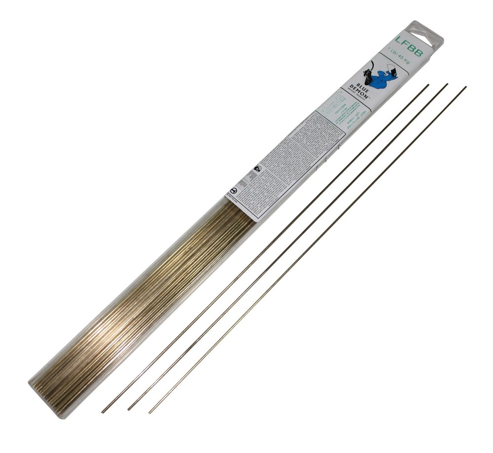 RBCuZn-C 3/32″ Low Fuming Bronze Bare Gas Brazing Rod 1 lb Tube Blue Demon