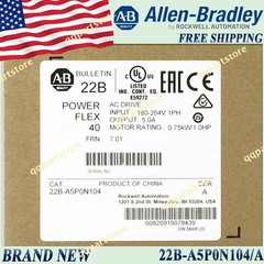 22B-A5P0N104/A New Sealed AB PowerFlex 40-0.75kW (1HP) AC Drive 22BA5P0N104 serA