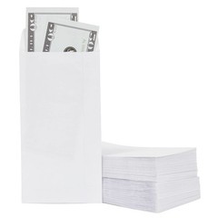 100 Pack No 7 Money Envelopes for Cash 3.5×6.5 in White 130 GSM Paper