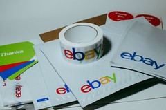 39 Ebay Branded Shipping Supplies STARTER KIT Box Large Poly Tape Tissue Postcar