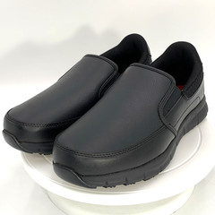 Skechers Work Nampa Groton Men’s 7.5 Black Slip Resistant Memory Foam Shoes New