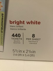 Office Depot Brand Inkjet/Laser 400 Blank Printable Tickets Bright White,922-761
