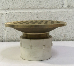 Zurn 5″ Brass Floor Drain Top 2″ Threaded Connection 63996-001