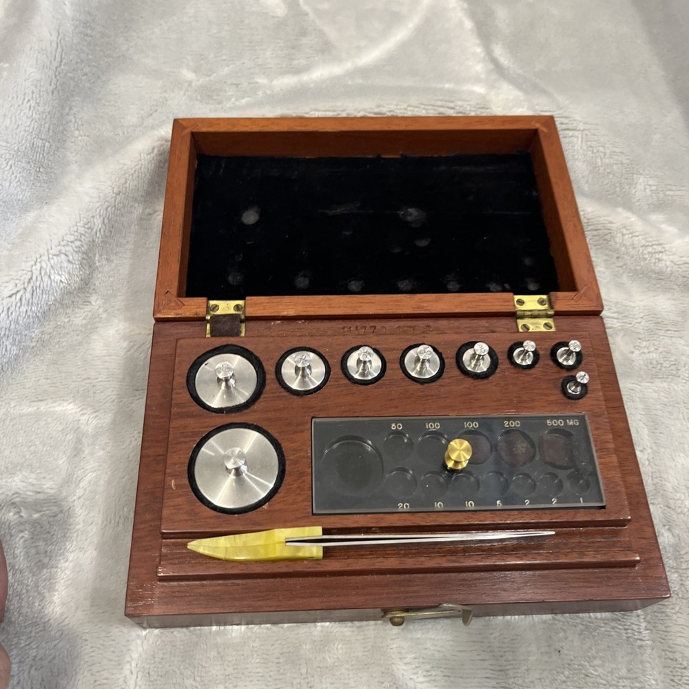 Christian Becker Brass Calibration Scale Weights Triple Beam Balance Incomplete