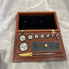 Christian Becker Brass Calibration Scale Weights Triple Beam Balance Incomplete
