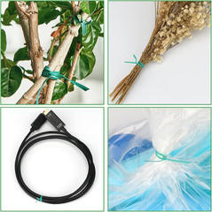 Twist Tie, 328 Feet (100M), Green Cable Ties with Cutter, Reusable Garden Plant