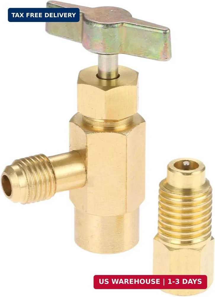 R1234YF Self-Sealing Can Tap with R134A Tank Adapter, 1/2” to 1/4” SAE Refrige