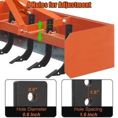 1/5/6/7pcs 16” Box Blade Shank Scarifier Shanks Teeth 4 Holes Box Scraper Shank