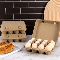 CINPIUK 100 Pack Egg Cartons, 3×4 Style Paper Pulp Egg Trays, Sturdy & Reusab…