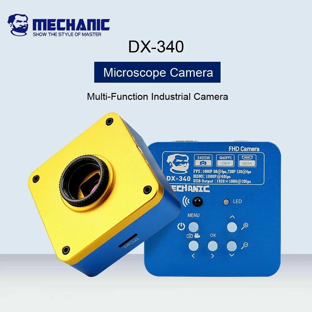 MECHANIC DX-340 38MP 1080P Industrial Grade Microscope HD Camera HDMI USB