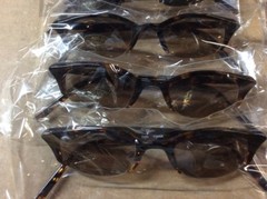 NEW ASSORTED BOX OF SUNGLASSES SUN GLASSES SET OF 10 GLASS COLORED SMALL LENS