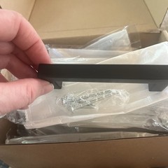 Lot of 17 Matte Black Square 3-3/4″ Center to Center Drawer Pulls. Brand New.
