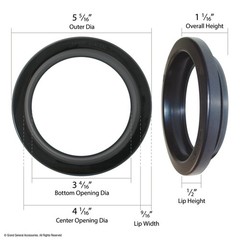 Grand General 80473 Black 4″ PVC Rubber Round Grommet 4 Inch