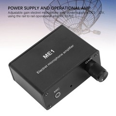 Electret Microphone Amp Adjustable Gain 0‑20db Condenser Mic Headphone