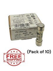 10X Eaton Bussmann PV-20A10F 20 AMP Solar Fuse Box Of 10 NEW Free Shipping