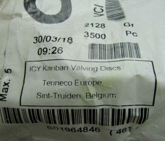 Lot 100 Thin Steel Flat Shim Washers .555″ ID x 1.033″ OD x .008″ Thick, RUSTY