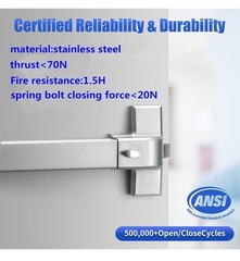 suermany 31 Inch Painted Aluminum Panic Bars for Exit Doors – Push No handle