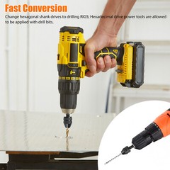2Pcs 1/4″ Inch Hex Shank Keyless Drill Bit Chuck Quick Change Adapter Converter
