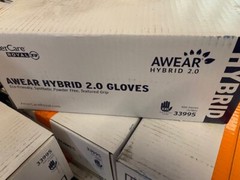 (Case of 900) Amercare Awear Hybrid 2.0 gloves, XXL, 33995, EXP 04/2024