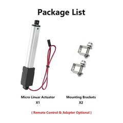 DC 12V Small Mini Micro Linear Actuator 1.2″ 2″ 3″ 4″ Stroke Fast Speed 6inch /s