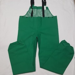 River City Sz M Overalls Protective Wear FLAME RESISTANT Green Rain PVC Tested
