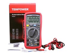 Tekpower TP107+ Digital True-RMS Automotive Multimeter with 12V Battery Tester