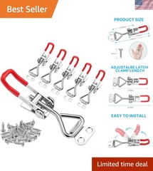 Quick Release 6 Adjustable Toggle Latch Clamps – Strong 330Lbs Hold with Screws