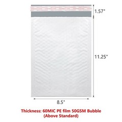KSK Packaging 8.5″ x 11.25″ Poly Bubble Mailers Padded Envelopes