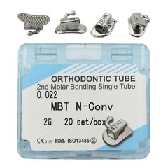 20 Sets Dental Orthodontic Buccal Tubes 1st 2nd Molar MBT Roth 022 Bondable Mesh