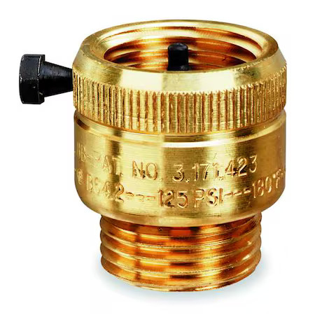 Watts 8B Vacuum Breaker, 3/4 In., Ght, Brass, 125 Psi