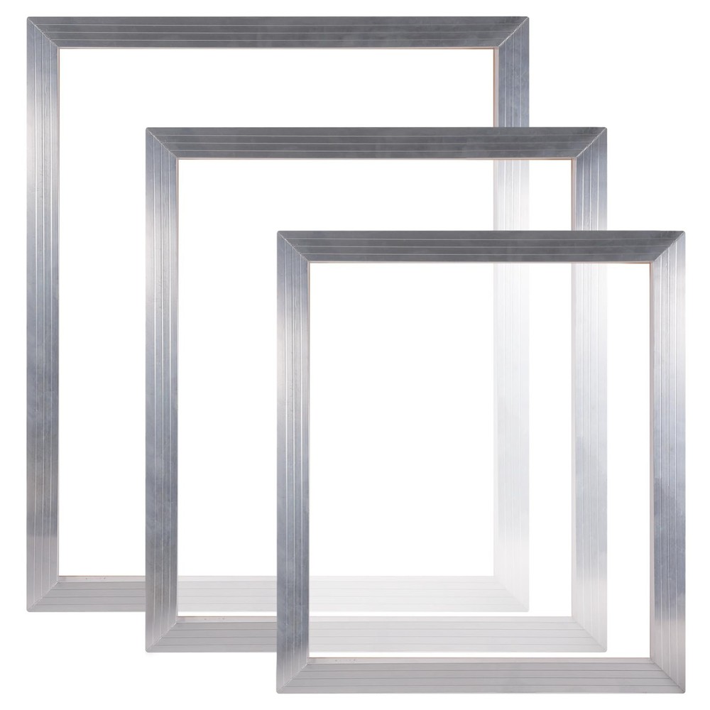 3-Piece Aluminum Screen Printing Frames Set, 110 Mesh, 10×14, 8×12, 6×10 Inches