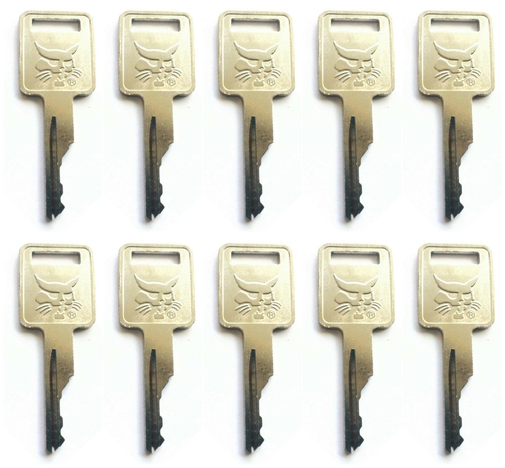 10pcs Ignition Key 6693241 fit Bobcat S100 S130 S150 S160 S175 S185 S205 S220