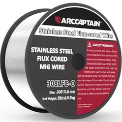 ARCCAPTAIN Flux Core MIG Welding Wire E308LFC-O .030″ 2lb Stainless Steel Wire🔥