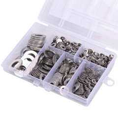 660 Pieces of 304 Stainless Steel Washers Flat Washer Assortment Kit 6 Sizes New