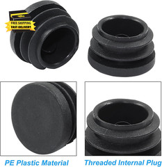 40 Pack 7/8″ round Black PE Plastic Plugs for round Tubing Post, Pipe Post, Chai