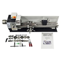 110V 1.1KW Double Chuck WM210V Precision Instrument Metal Bench Lathe 8″*32″